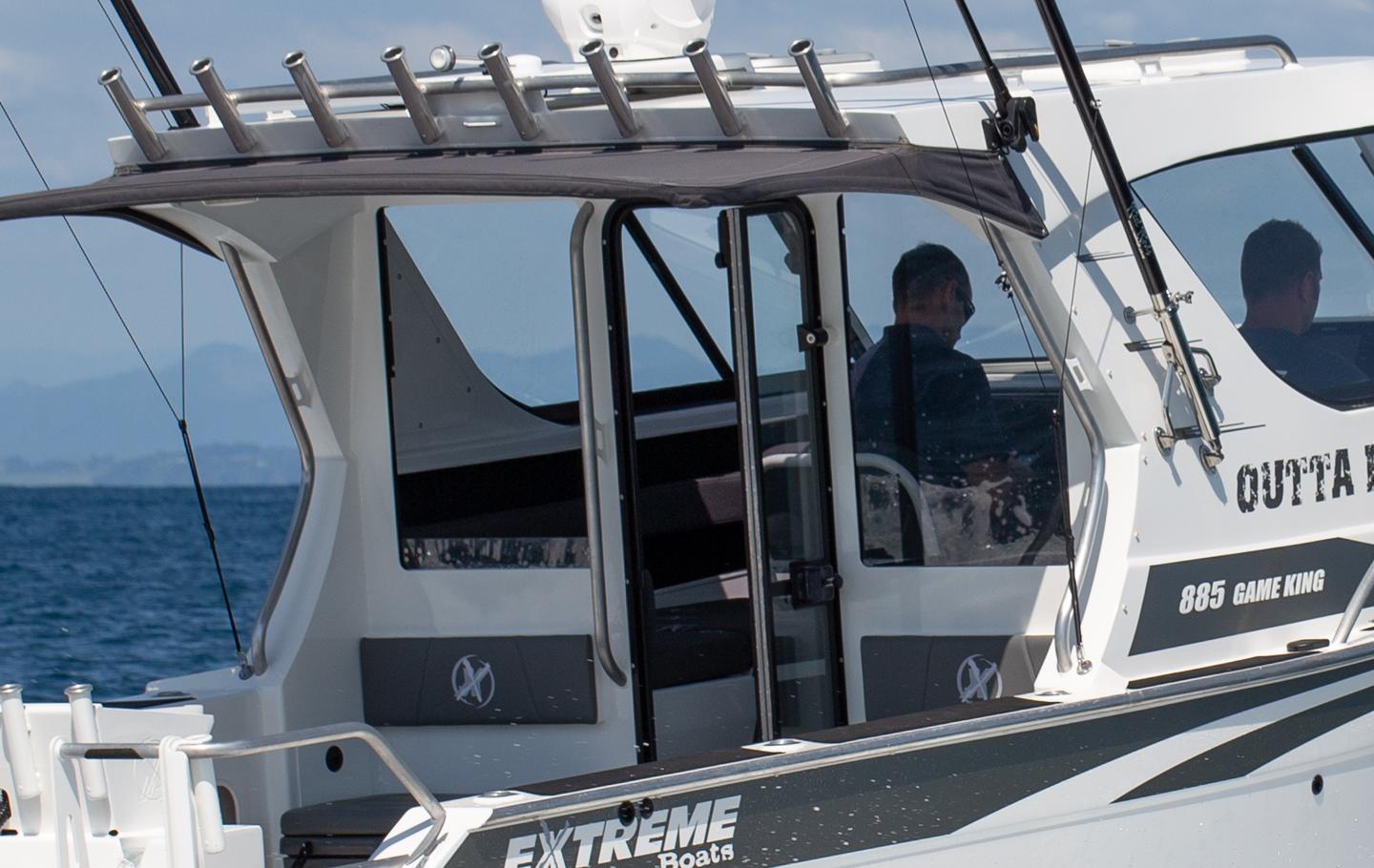 Wheelhouse Wall with Lockable Door and Two Drop Down Windows